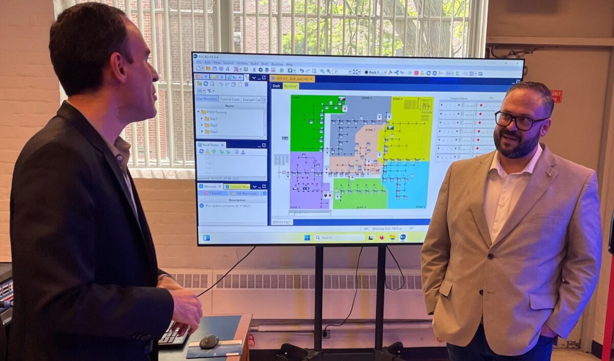 Associate Professor Ali Hooshyar provided PA Scott with an overview of the Grid Modernization Centre